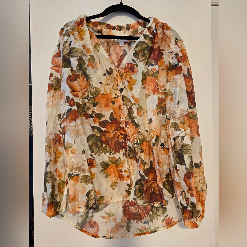 Bailey 44 Floral Blouse - Orange and Brown